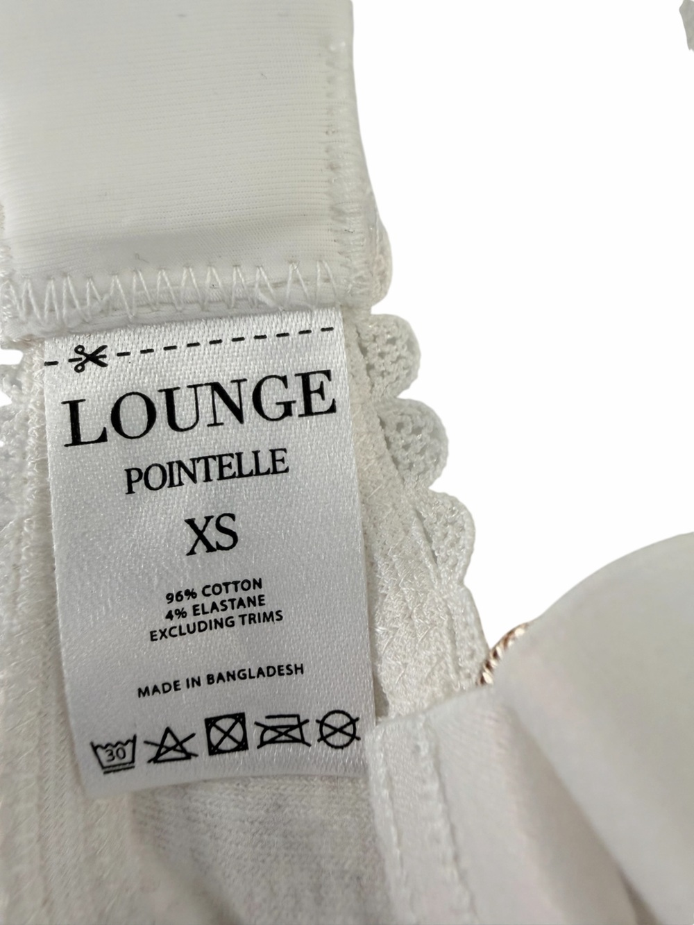 Lounge SET Pointelle Triangle Bralette & Strappy Thong Set Oat Marl XS NWT - Picture 3 of 14
